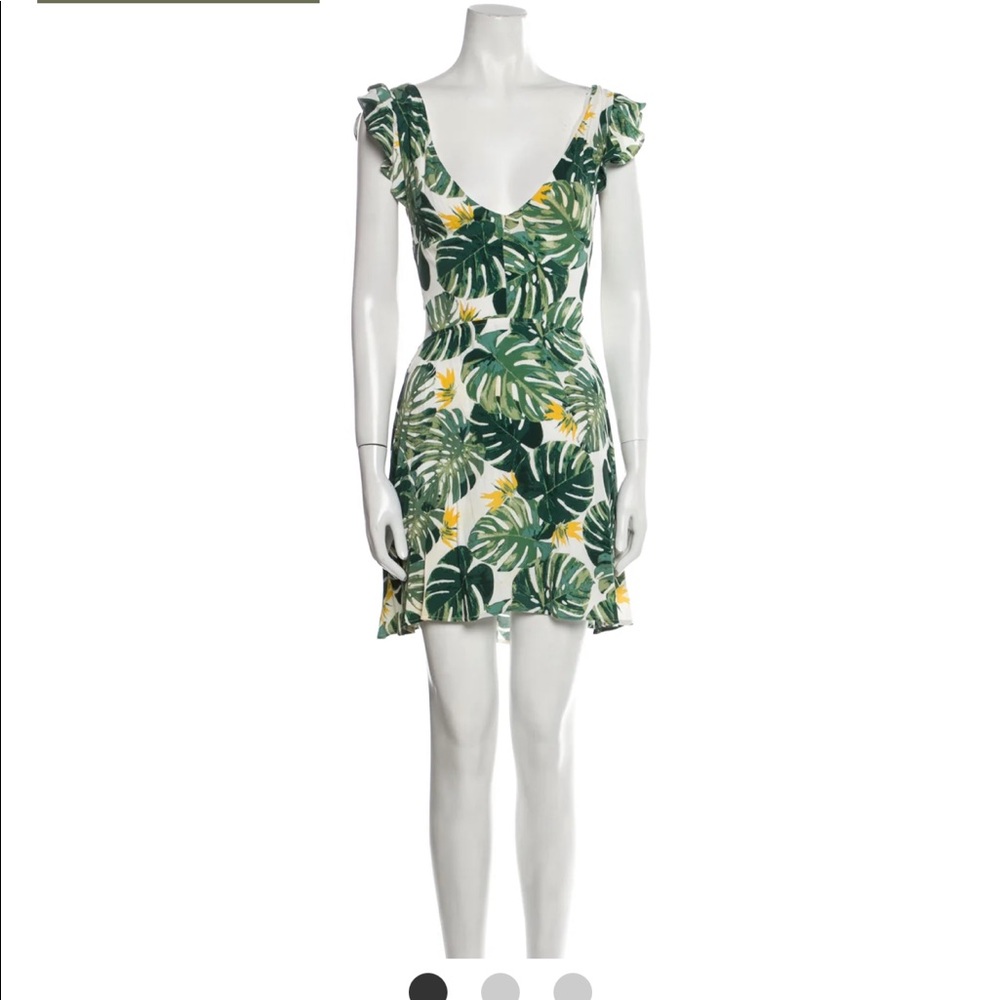 For Love & Lemons Tropical Print Mini Dress - XS